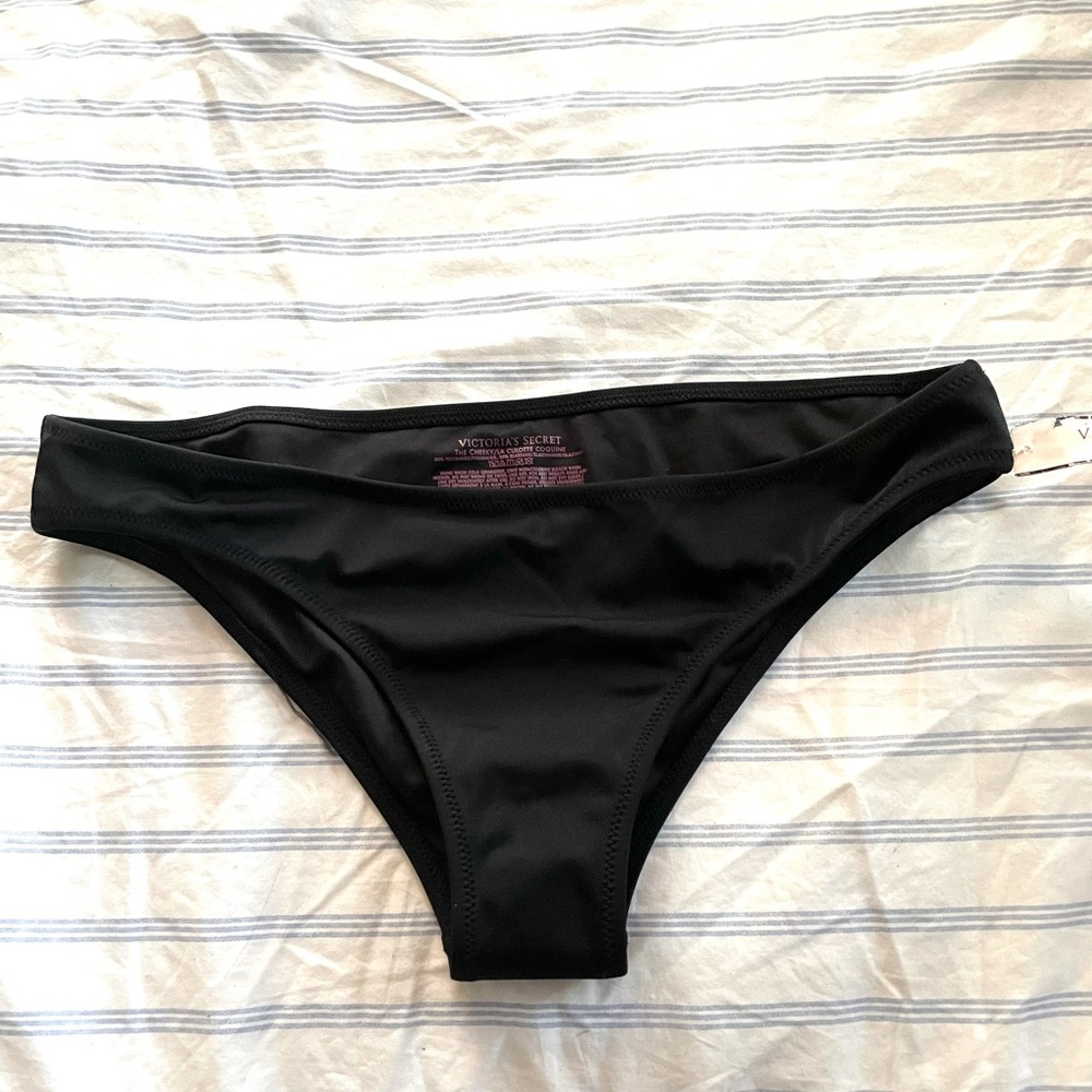NWT Black VS Cheeky Swim Bottoms Small